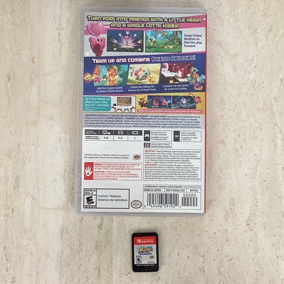 Nintendo Switch System Console Handheld & Kirby Game & Controller Grip Original - Picture 14 of 16